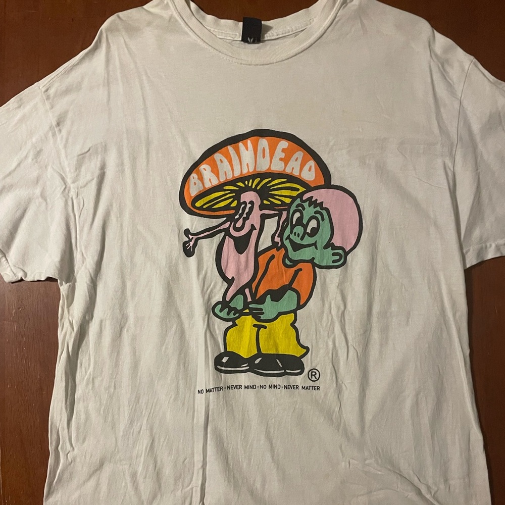 Rare Brain Dead Nevermind T-Shirt Size Large